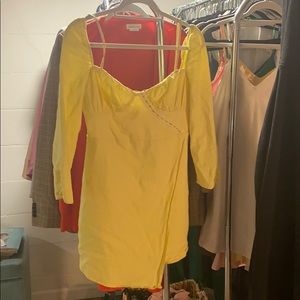 Majorelle yellow babydoll dress